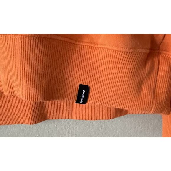 Tinisterre Mens Bright Orange Sweater Pullover Size Medium Comfy Sweatshirt - Picture 6 of 8